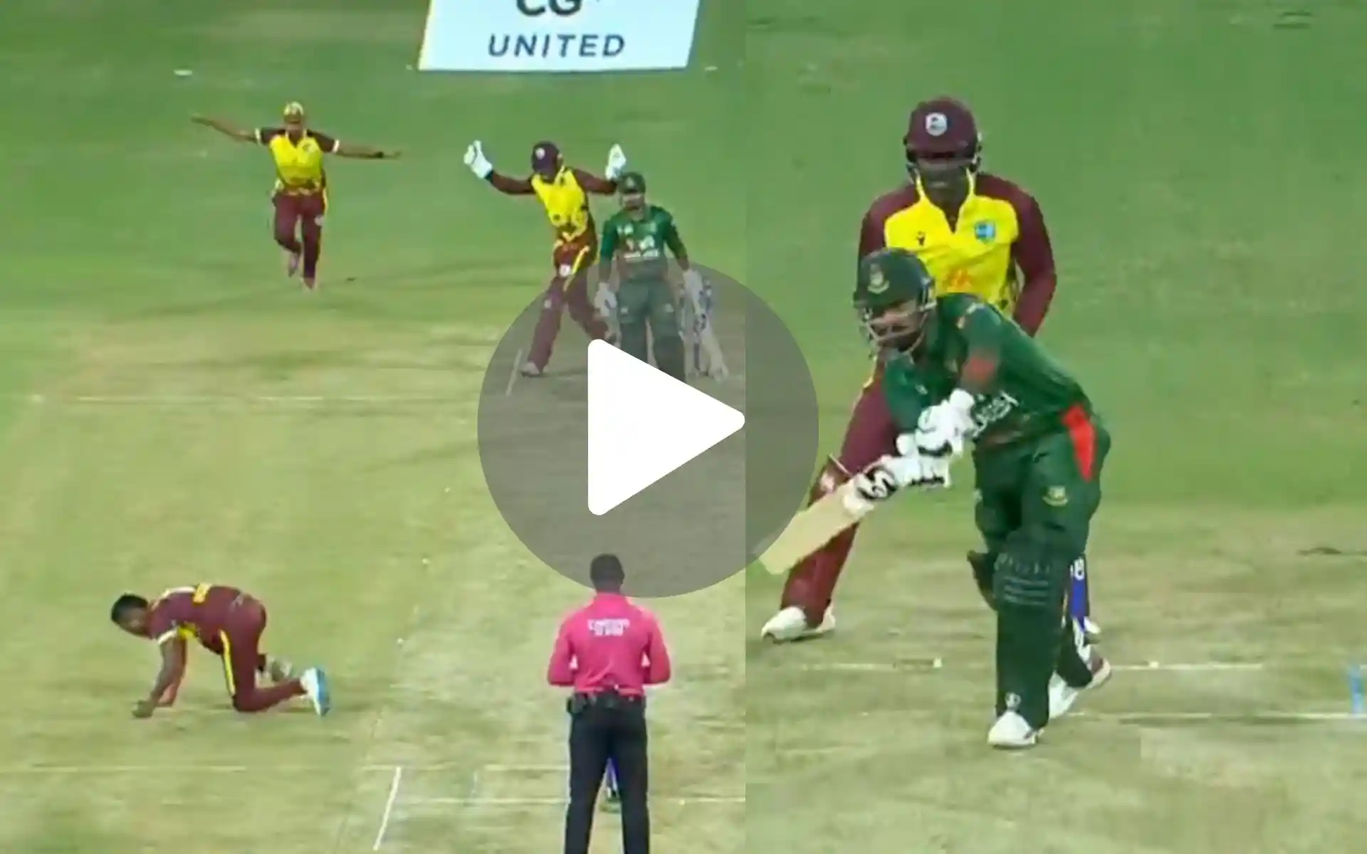 [Watch] Litton Das Falls For Golden Duck; Akeal Hosein Picks 2 Wickets Of 2 Balls